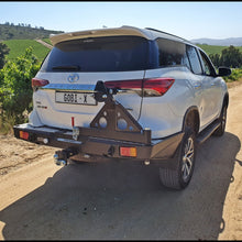 Load image into Gallery viewer, Gobi-X Toyota Fortuner 2016+ Rear Bumper with LHS Tire Carrier and RHS Jerry Can Carrier