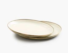 Load image into Gallery viewer, Barebones Living Enamel 2 - Tone Deep Plate Set (Olive Drab)