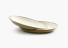Load image into Gallery viewer, Barebones Living Enamel 2 - Tone Deep Plate Set (Olive Drab)