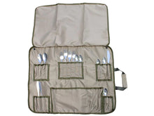Load image into Gallery viewer, Camp Cover Cutlery Roll-up 4-Set RS Unkitted Khaki