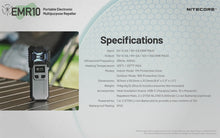 Load image into Gallery viewer, Nitecore EMR10 Portable Rechargeable Insect Repellant Device