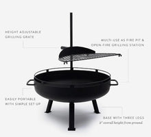 Load image into Gallery viewer, Barebones Living Cowboy Fire Pit Grill - 23"