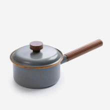 Load image into Gallery viewer, Barebones Living Enamel Sauce Pan - Slate Gray