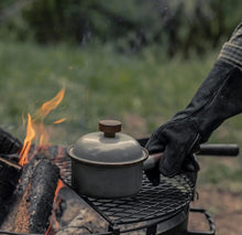 Load image into Gallery viewer, Barebones Living Enamel Sauce Pan - Slate Gray