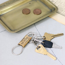 Load image into Gallery viewer, Post General Brass Keyholder with Vintage Key