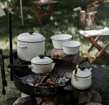 Load image into Gallery viewer, Barebones Living Enamel Stock Pot Eggshell