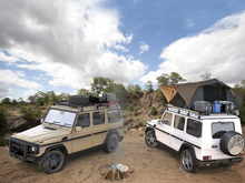 Load image into Gallery viewer, Mercedes Gelandewagen G Class (1979-2017) Slimline II 3/4 Roof Rack Kit