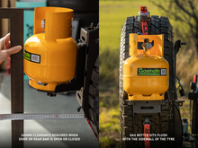 Load image into Gallery viewer, Out-Back Gas Bottle Mount with Spare Tire Mount