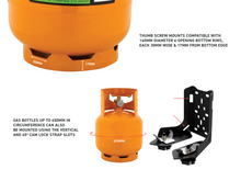 Load image into Gallery viewer, Out-Back Gas Bottle Mount with Spare Tire Mount