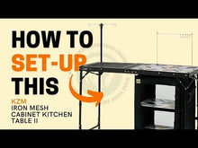 Load and play video in Gallery viewer, KZM Iron Mesh Cabinet Kitchen Table