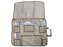 Load image into Gallery viewer, Camp Cover Cutlery Roll-up 4-Set RS Unkitted Khaki
