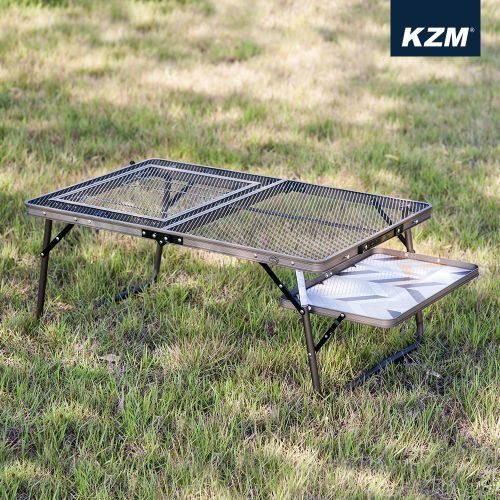 【KZM】UNION IRON MESH LOW BBQ TABLE KZM Iron Mesh Low BBQ Table – Premium Overland Outfitters