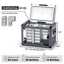 Load image into Gallery viewer, ICECO VL45ProD Dual Zone Portable Refrigerator/Freezer GRAY (43L)
