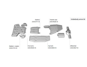 Rival Aluminum UVP Kit - Toyota Hilux 2016-present