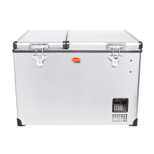 Load image into Gallery viewer, SnoMaster 56L Dual Compartment Stainless Steel Fridge/Freezer AC/DC (SMDZ-CL56D)
