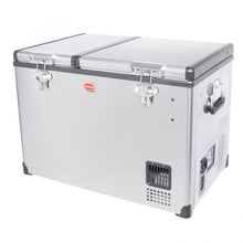 Load image into Gallery viewer, SnoMaster 56L Dual Compartment Stainless Steel Fridge/Freezer AC/DC (SMDZ-CL56D)
