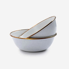 Load image into Gallery viewer, Barebones Living Enamel Bowl Eggshell - set of 2
