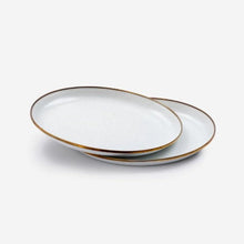 Load image into Gallery viewer, Barebones Living Enamel Plate Eggshell - set of 2
