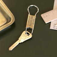 Post General Brass Keyholder with Vintage Key
