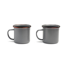 Load image into Gallery viewer, Barebones Living Enamel Cup - Slate Gray - set of 2
