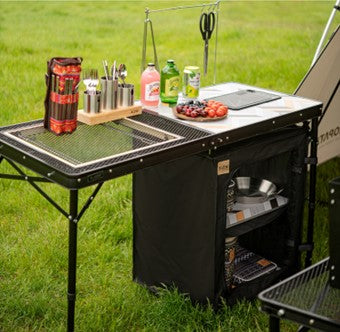 KZM Iron Mesh Cabinet Kitchen Table – Premium Overland